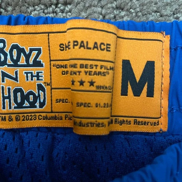 PALACE Blue and Orange Boyz N The Hood Shorts - Picture 3 of 3
